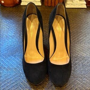 Gianvito Rossi Classic Black suede Heels Sz 39